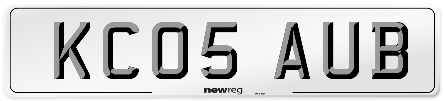 KC05 AUB Number Plate from New Reg